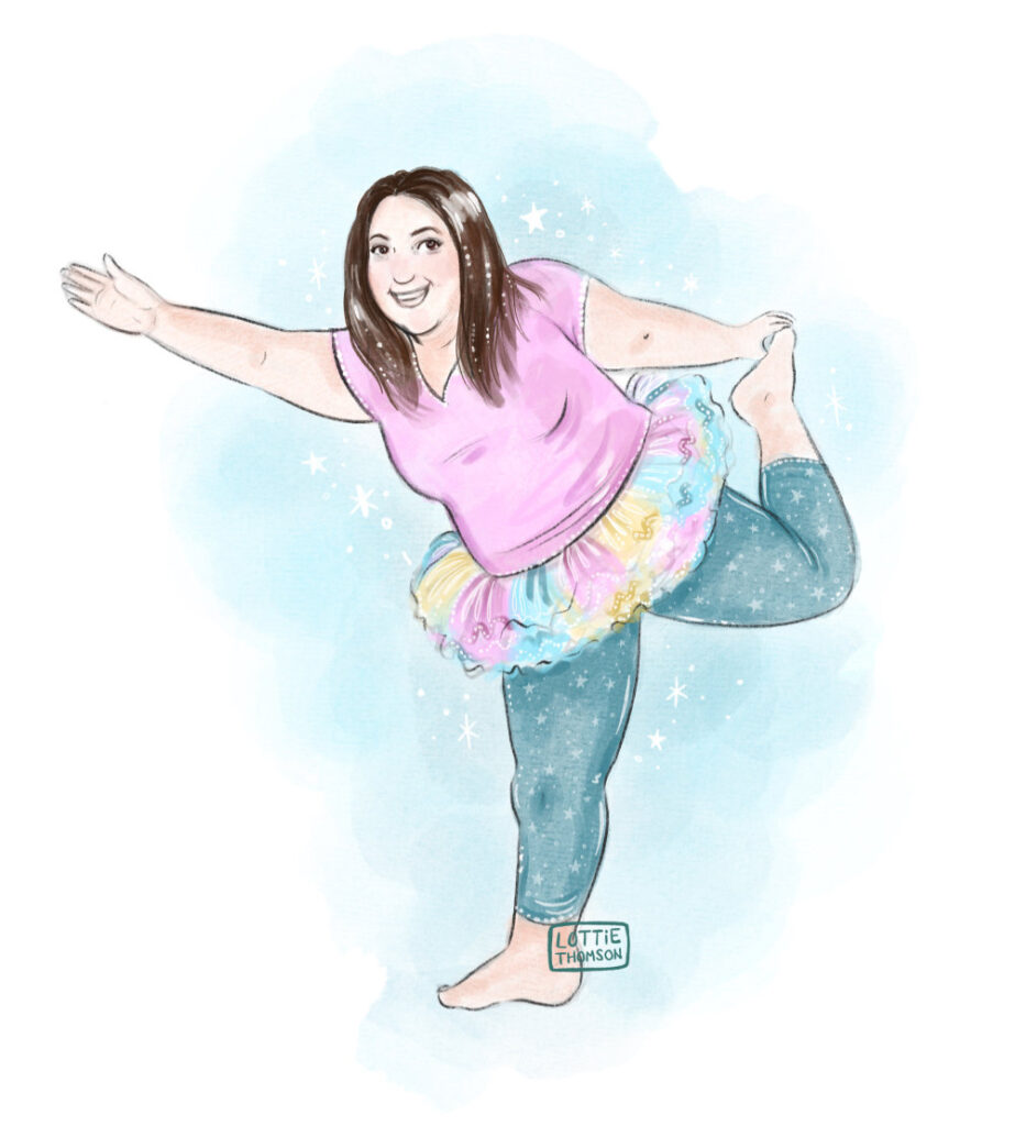 A yoga inspired portrait in watercolour style